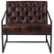 Merrick Lane Vienna Modern Lounge Chair With Tufted Seating And Metal Frame